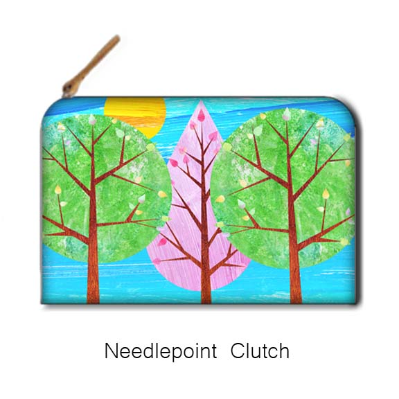 needlepoint clutch
