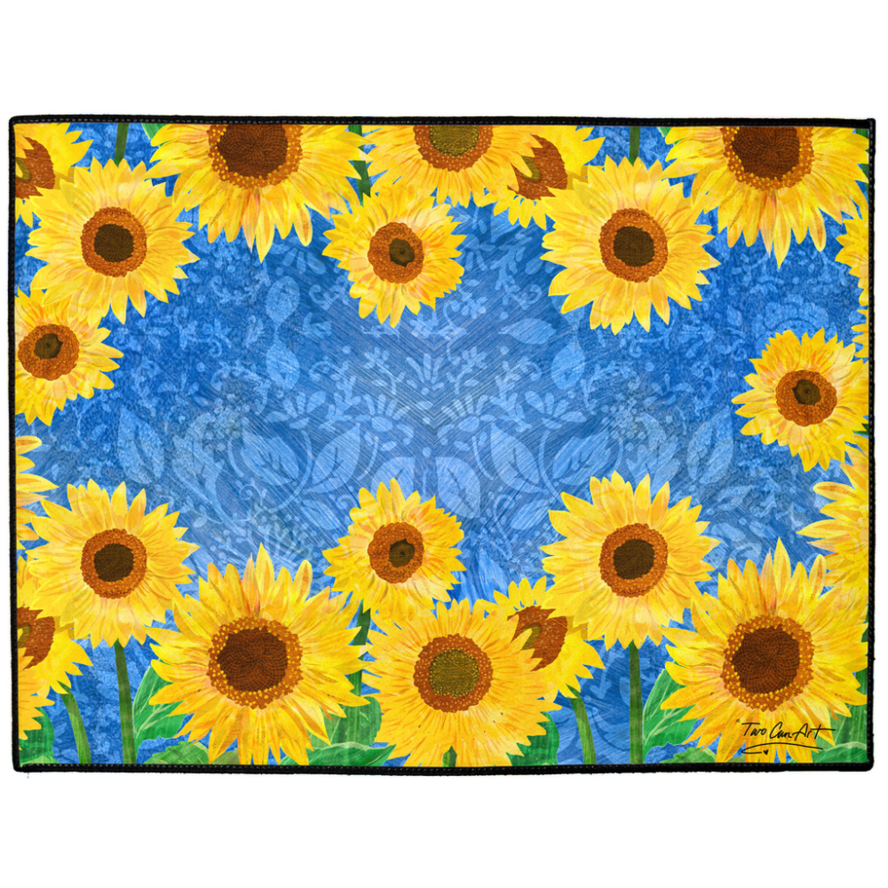 Sunflowers Indoor/Outdoor Floor Mats Two Can Art