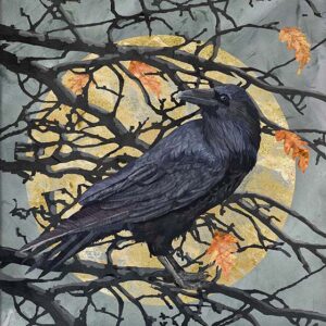 Raven Wall Art Giclee Print on Canvas or Fine Art Paper