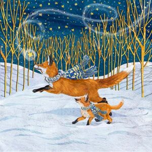 Moonlight Magic Fox Wall Art Giclee Print on Canvas or Fine Art Paper