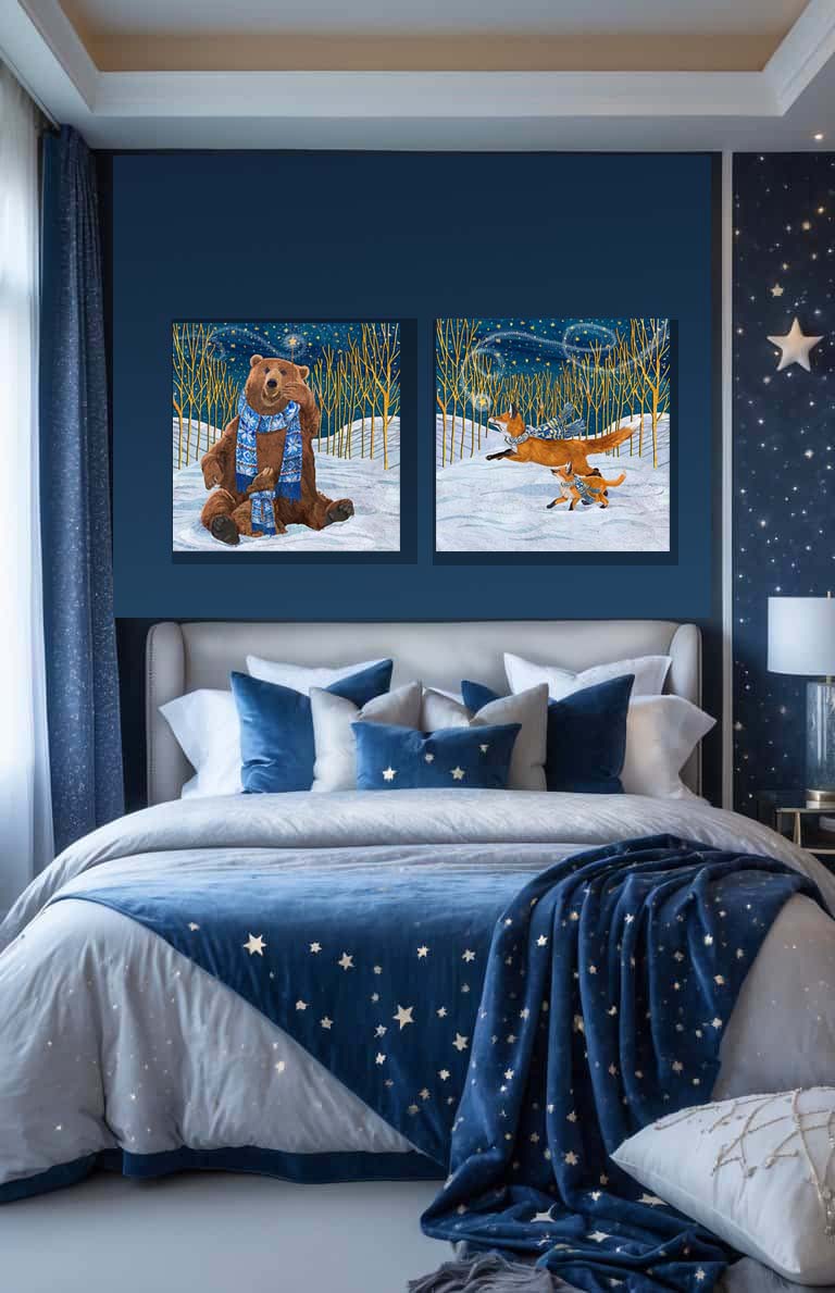 Moonlight Magic White Wolf Wall Art Giclee Print on Canvas or Fine Art Paper - Image 3